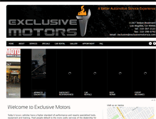 Tablet Screenshot of exclusivemotorsca.com